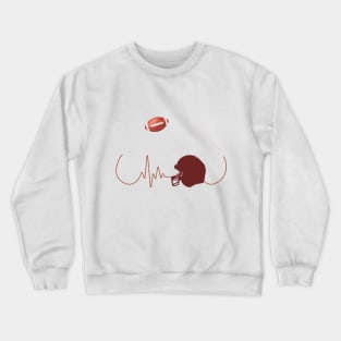 American Football HeartBeat Crewneck Sweatshirt